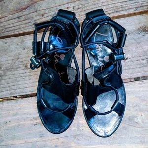 Sold lanvin black sandals 8.5. Leather and elastic